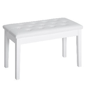 Banco de piano blanco