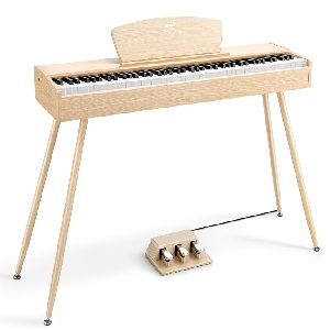 Piano digital Donner de madera con 88 teclas y pedales