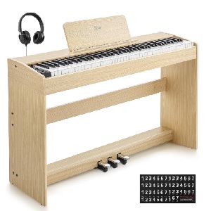 Piano digital de madera con 88 teclas contrapesadas
